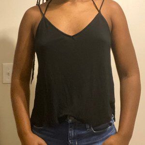 strappy black tank top